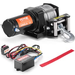 Elektrický naviják ATV/UTV 1360,8 kg, ocelové lano, IP55 vodotěsný, kabelové ovládání - miniatura 2