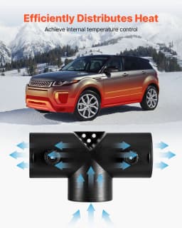 Konektor pro dieselové topení, příslušenství pro připojovací kabel dieselového topení 59 mm, třícestné T-kusy s 2 otočnými ventily 90°, černé konektory pro topení 2 kW - miniatura 8