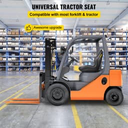 Univerzální sedadlo pro traktor, pár kompaktních sedadel s vysokým opěradlem pro sekačku, černé vinylové sedadlo pro vysokozdvižný vozík, sedadlo pro nakladač se středovým odtokovým otvorem a roztečí montážních šroubů 8" x 11,5" a 11,25" x 11,5" - miniatura 6