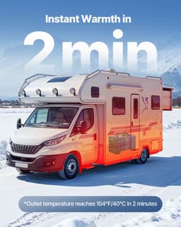 Dieselové topidlo 8 kW, DC 12 V/24 V, multifunkční přenosné dieselové vzduchové topidlo s dálkovým ovládáním a LCD displejem, rychlé ohřívání, nízká hlučnost, nádrž na palivo 5 l pro vozidla, karavany, dodávky, traktory a nákladní vozy - miniatura 7