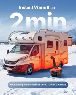 Dieselové topidlo 8 kW, DC 12 V/24 V, multifunkční přenosné dieselové vzduchové topidlo s dálkovým ovládáním a LCD displejem, rychlé ohřívání, nízká hlučnost, nádrž na palivo 4 l pro nákladní vozy, dodávky, karavany, obytné přívěsy a garáže - miniatura 7