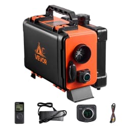 Dieselové topidlo 8 kW, DC 12 V/24 V, multifunkční přenosné dieselové vzduchové topidlo s dálkovým ovládáním a LCD displejem, rychlé ohřívání, nízká hlučnost, nádrž na palivo 4,5 l pro nákladní vozy, dodávky, karavany, obytné přívěsy a garáže - miniatura 2