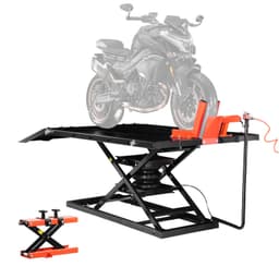 Zvedák motocyklu, nosnost 1500 liber, pneumatický zvedák motocyklu, rozsah výšky 8,6-31 palců, odolný servisní stojan s odnímatelným pracovním stolem, servisní plošina pro čtyřkolky a terénní motocykly - miniatura 2