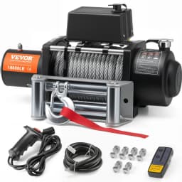 Elektrický naviják 8164,7 kg, ocelové lano, IP65, vodotěsný, s dálkovým ovládáním - miniatura 2