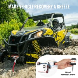 Elektrický naviják ATV/UTV 1587,6 kg, syntetické lano, vodotěsný, kabelové ovládání - miniatura 9