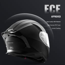 Integrální motocyklová helma Smart Street ABS z materiálu s vysokou hustotou, s paticí pro Bluetooth a vyměnitelnými hledími, pohodlná motokrosová helma s homologací DOT, vhodná pro mládež a dospělé - miniatura 7