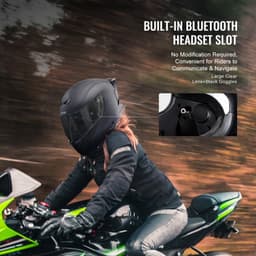 Integrální motocyklová helma Smart Street ABS z materiálu s vysokou hustotou, s paticí pro Bluetooth a vyměnitelnými hledími, pohodlná motokrosová helma s homologací DOT, vhodná pro mládež a dospělé - miniatura 10