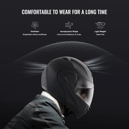 Motocyklová přilba bez hledí, Smart Street ABS vysokohustotní přilba se vstupem pro Bluetooth a vyměnitelnými čočkami, pohodlná motokrosová přilba s homologací DOT, vhodná pro mládež i dospělé - miniatura 11