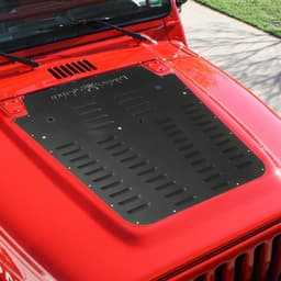Přední část kapoty s ventilačními otvory, černá, práškově lakovaná, pro Jeep Wrangler JK 2013–2017 - miniatura 3