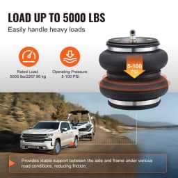 Sada vzduchových měchů, sada vzduchových vaků, kompatibilní s modely Chevrolet Silverado 1500 2019–2023 a GMC Sierra 1500 (4WD, RWD), nosnost 5000 liber, tlak 5–100 PSI - miniatura 7