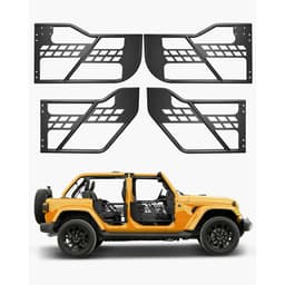 Trubkové dveře Jeep, čtyřdveřové, trubkové dveře v loveckém stylu s odolnými panty a originálním zámkem, dveře Jeep s gumovými podložkami, vhodné pro Jeep Wrangler JL 2018–2024 a Jeep Gladiator JT 2020–2024 - miniatura 2