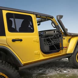 Trubkové dveře Jeep, 2dveřové, trubkové dveře Jeep v loveckém stylu s odolnými panty a originálním zámkem, dveře Jeep se zpětnými zrcátky, pasují na Jeep Wrangler JL 2018–2024 a Jeep Gladiator JT 2020–2024 - miniatura 1