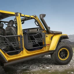 Trubkové dveře Jeep, 4dveřové, trubkové dveře Jeep v loveckém stylu se zpětnými zrcátky certifikovanými DOT, dveře Jeep s gumovými podložkami a tvrzenou ocelovou trubkou, pasují na Jeep Wrangler JK 2007–2018 - miniatura 1