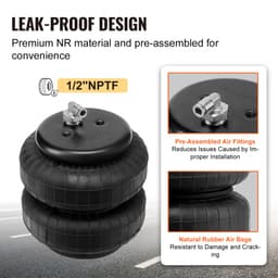 Sada vzduchových (pneumatických) vaků, kompatibilní s Chevrolet Silverado 1500 2007–2018 a GMC Sierra 1500 2WD/4WD, zatížení 5000 lb, tlak 5–100 PSI - miniatura 8