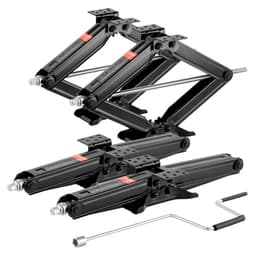 Nůžkové zvedáky pro obytné vozy, nosnost 6500 lb, 4–23,4 palce, sada 4 ks, odolný stabilizační zvedák s klikou, paticí a vodováhami, těžko se ohýbá a deformuje - miniatura 2