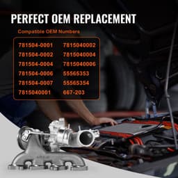 Kompletní turbodmychadlo pro Chevrolet Cruze 2011–2015 se sadou těsnění, Sonic 2012–2020 a Trax 2013–2021 a Buick Encore 2013–2021, kompatibilní s turbodmychadlem 1.4L, náhradní číslo 55565353 - miniatura 7
