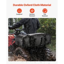 Úložná taška na zadní sedadlo čtyřkolky, 74 l taška na zadní nosič s termo vložkou, taška z 600D Oxford tkaniny, pasuje na většinu čtyřkolek s zadním nosičem, kompatibilní s ATV, UTV a Can-Am - miniatura 8