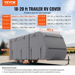 Plachta na karavan 548,6–609,6 cm, plachta pro obytný vůz třídy A z netkaného textilu - miniatura 5