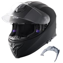 Integrální motocyklová přilba, Smart Street ABS s vysokohustou skořepinou, s Bluetooth paticí a vyměnitelnými hledími, pohodlná motokrosová přilba s homologací DOT, vhodná pro mládež a dospělé - miniatura 2