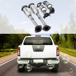 Výfukový svod 05–11 Nissan Frontier, šrouby výfukového svodu, těsnění, kombinace 4.0L, kvalita OEM, vysokoprůtokový katalyzátor pro 2005–2011 Nissan Frontier/Xterra/Pathfinder (v souladu s EPA) - miniatura 1