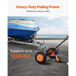 Tažný vozík pro přívěsy, nosnost 1200 lb, uhlíková ocel, tažný vozík s kuličkou 2 palce, 15,2" vzduchové pneumatiky, přenosný tažný vozík pro posouvání karavanu - miniatura 6