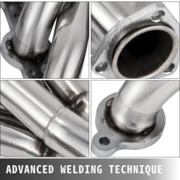 Sada výfukových svodů 44,45 mm, turbo svody, nerezové výfukové svody, konverze motoru Shorty LS swap, výfukové svody pro SUV/užitkové vozy Chevrolet LS1, LS2, LS3, LS6, LS10 - miniatura 8