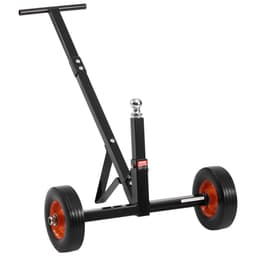 Tažný vozík, nosnost 600 lb, z uhlíkové oceli, tažný vozík s kuličkou 1-7/8" a plnými 10" koly, přenosný tažný vozík pro přepravu aut, obytných vozů, lodí a přívěsů - miniatura 3