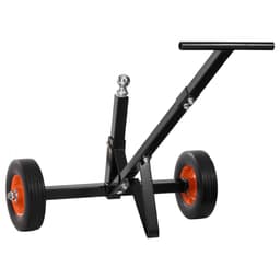 Tažný vozík, nosnost 600 lb, z uhlíkové oceli, tažný vozík s kuličkou 1-7/8" a plnými 10" koly, přenosný tažný vozík pro přepravu aut, obytných vozů, lodí a přívěsů - miniatura 2