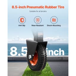 Pojízdný vozík pro přívěs, nosnost 300 lb, nastavitelná výška 16,5" a 22", s koulemi 1-7/8" a 2", 8,5" nafukovací pneumatikou, pro manipulaci s karavany - miniatura 8