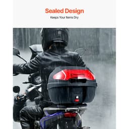 Univerzální motocyklový kufr, odolný PP kufr s reflexním panelem, voděodolný, odnímatelný motokufr 38 l s vícenásobnou montážní základnou, pasuje na 99 % rámů motocyklů - miniatura 8