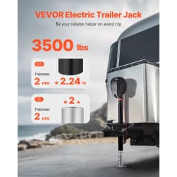Elektrický přídavný zvedák přívěsu, nosnost 3500 lb, odolný elektrický tažný zvedák pro obytné vozy s dvousměrným konektorem, funkcí paměti, kličkou a odolným proti povětrnostním vlivům krytem zvedáku, rozsah zvedání 9,5"–26,3", pro přívěsy a obytné vozy - miniatura 6
