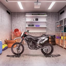 Motocyklový zvedák, přední i zadní zvedák s nosností 0,39 tony, přední i zadní zvedák, cívka kyvné vidlice U+L, kompatibilní s většinou motocyklů Yamaha, Honda, Kawasaki, Suzuki, černý - miniatura 13