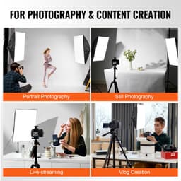 Softbox osvětlovací sada 50 x 70 cm / 20 x 28 palců, LED žárovky 45W 3000–6500K pro fotografování - miniatura 10
