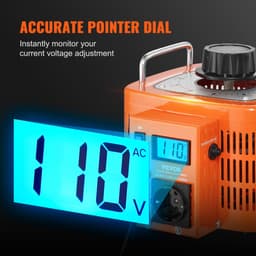 AC napěťový transformátor 3000 VA, 10 A, vstup 230 V, výstup 0–300 V, regulátor napětí AC, s LCD displejem, 4 náhradní pojistky, termální kontrolní přepínač pro domácí, průmyslové a kancelářské použití, certifikát CE - miniatura 10