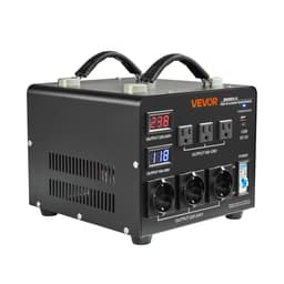Automatický napěťový měnič 3000 VA, odolný step‑up/step‑down transformátor, 110 V na 220 V a 220 V na 110 V, se 3 americkými zásuvkami, 3 evropskými zásuvkami, LCD displejem a ochranou proti přetížení - miniatura 5