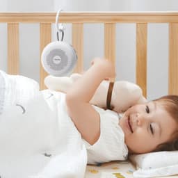 Přístroj na přehrávání zvuků, 20 uklidňujících zvuků pro spánek, 4 v 1, závěsný přehrávač bílého šumu s automatickým vypnutím, jemným světelným kruhem, funkcí paměti a rodičovským zámkem, pro děti, dospělé, do domu, kanceláře i na cesty - miniatura 1