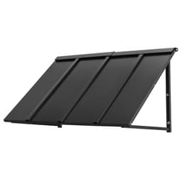 Pevná kovová markýza 44 x 24 palců, okapová markýza, přístřešek nad dveře, stabilní trojúhelníkový ocelový rám markýzy nad dveře, vnější ochrana proti dešti a sněhu, ochrana proti slunci pro vstupní dveře, okna, verandy, balkony - miniatura 4