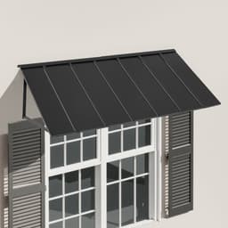 Pevná kovová markýza 80 x 36 palců, stříška nad okno, dveřní stříška, stabilní trojúhelníkový ocelový rám, venkovní markýzy, ochrana proti dešti a sněhu, ochrana proti slunci, pro vchodové dveře, okna, verandy, balkony - miniatura 1