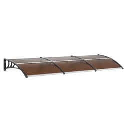Markýza na okno, 40" x 120", UPF 50+, polykarbonátová, venkovní markýza na okno, výsuvná markýza nad vchodové dveře, sluneční clona, ochrana proti UV, dešti a sněhu, prázdná deska - miniatura 2