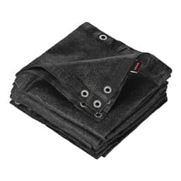 Stínící tkanina 90%, plachta na pergolu 10 x 12 stop s nerezovými oky, sluneční clona s baldachýnem, materiál HDPE 140 GSM, pro venkovní použití na terase, v zahradě a na dvoře (černá) - miniatura 5