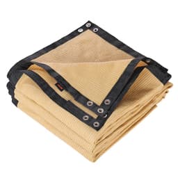 Stínící tkanina 90%, plachta na pergolu 12 x 20 stop s nerezovými oky, sluneční clona s baldachýnem a soukromím z materiálu HDPE 160 GSM, pro venkovní použití na terase, v zahradě a na dvoře (béžová) - miniatura 5