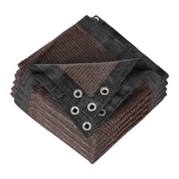 Stínící tkanina 90%, plachta na pergolu 10 x 12 stop s ocelovými oky, sluneční clona s baldachýnem, materiál HDPE 140 GSM, pro venkovní použití na terase, v zahradě a na dvoře (hnědá) - miniatura 5