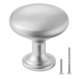 Úchytky na skříňky, balení 25 kusů, úchytky zásuvek ze zinkové slitiny 28 mm, kliky dveří, houbovité kuchyňské úchytky, úchytky na komody, kování na skříňky se šrouby pro koupelnové skříňky a zásuvky, niklová barva - miniatura 2
