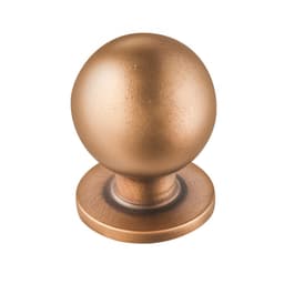 Úchytky na skříňky, balení 12 kusů, úchytky zásuvek ze zinkové slitiny 25 mm, kliky dveří, kulaté kuchyňské komody, plné úchytky, kování skříněk se šrouby pro koupelnové skříňky a zásuvky, barva starožitná mosaz - miniatura 4