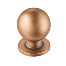 Úchytky na skříňky, balení 12 kusů, úchytky zásuvek ze zinkové slitiny 25 mm, kliky dveří, kulaté kuchyňské komody, plné úchytky, kování skříněk se šrouby pro koupelnové skříňky a zásuvky, barva starožitná mosaz - miniatura 12