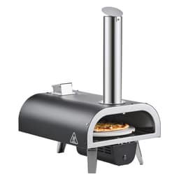 Venkovní pec na pizzu, 12palcová pec na pizzu na dřevo, peletová pec na pizzu s teploměrem a elektrickým otáčením, přenosný stroj na pizzu pro venkovní kempování na zahradě, terase, kámen na pizzu, přepravní taška, lopata - miniatura 3