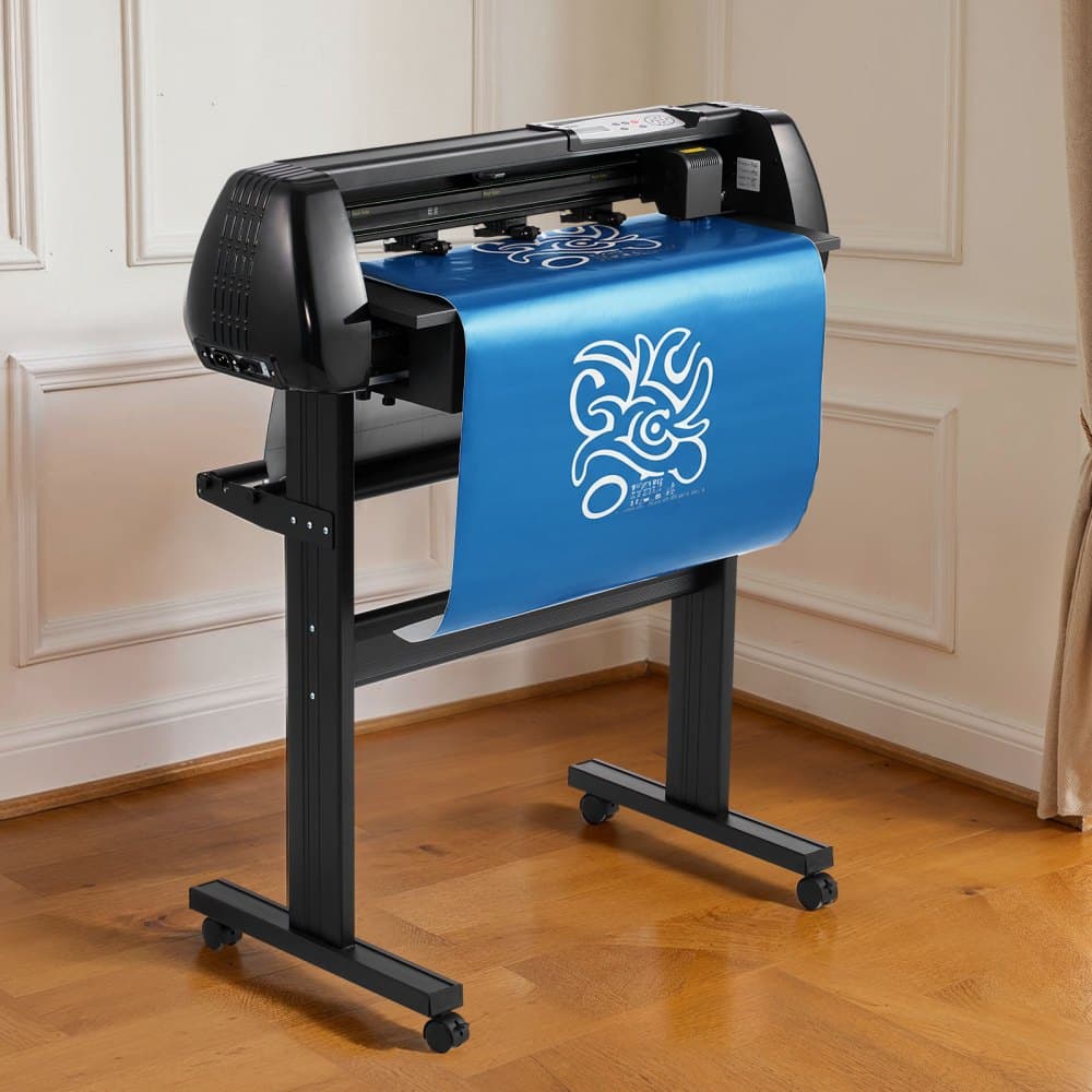 Řezačka vinylu, maximální šířka podávání 720 mm, dva nože, nastavitelná síla a rychlost, LED displej, sada pro řezání vinylu s archy samolepek, transferová fólie, software Signmaster