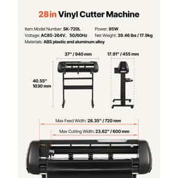 Řezačka vinylu, maximální šířka podávání 720 mm, dva nože, nastavitelná síla a rychlost, LED displej, sada pro řezání vinylu s archy samolepek, transferová fólie, software Signmaster - miniatura 11