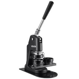 Stroj na výrobu knoflíků, 32/58/75 mm 3 v 1, plastový výrobník odznaků s 300 díly na knoflíky, kruhový vykrajovátek a kouzelná kniha, zesílená ergonomická rukojeť, pro výrobu odznaků, personalizované odznaky, černá - miniatura 3