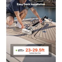 Horizontální rybářský naviják, 12V DC 600W, kotevní systém pro navijáky vhodný pro řetěz 6,35 mm nebo nylonové lano 14,3 a 15,9 mm, maximální tah 260 kg, konstrukce z nerezové oceli 316, pro lodě 7-9 m - miniatura 10